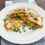 Crispy Banana Pepper Quesadillas with melted cheese and banana peppers