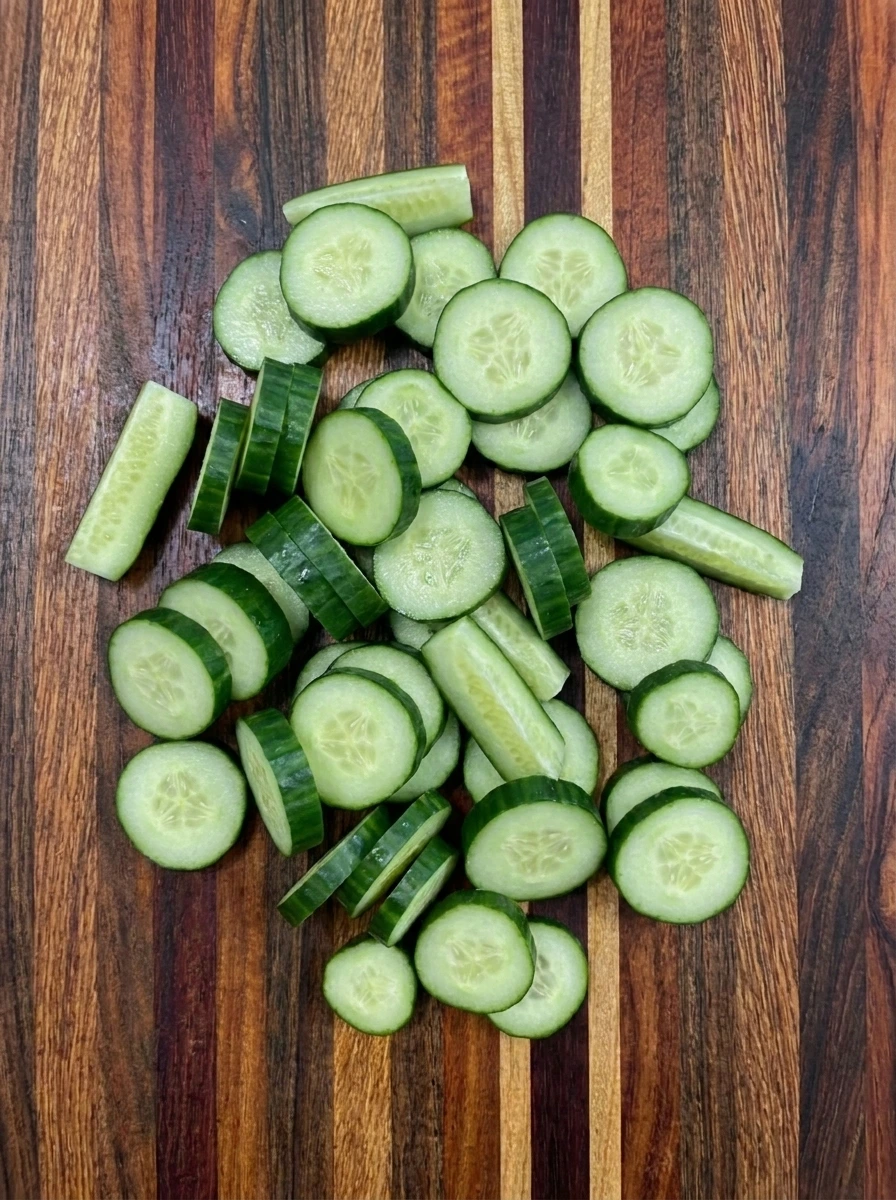 sliced cucumbers for refrigerator pickles