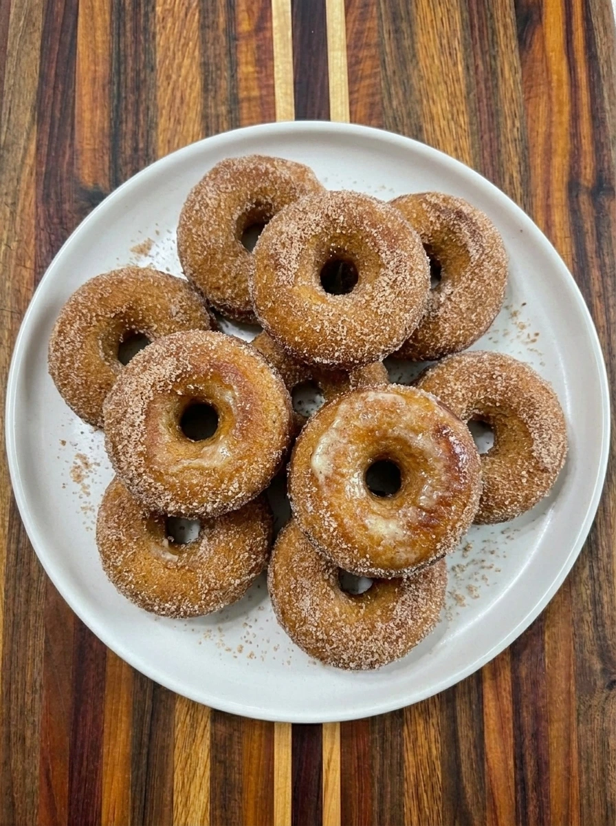 Apple Cider Donuts coated in cinnamon sugar