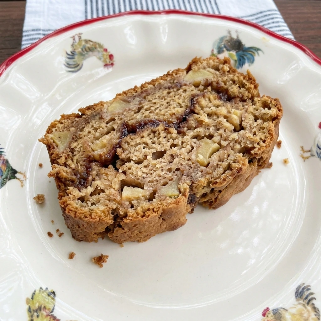 Served slice of Apple Cinnamon Bread