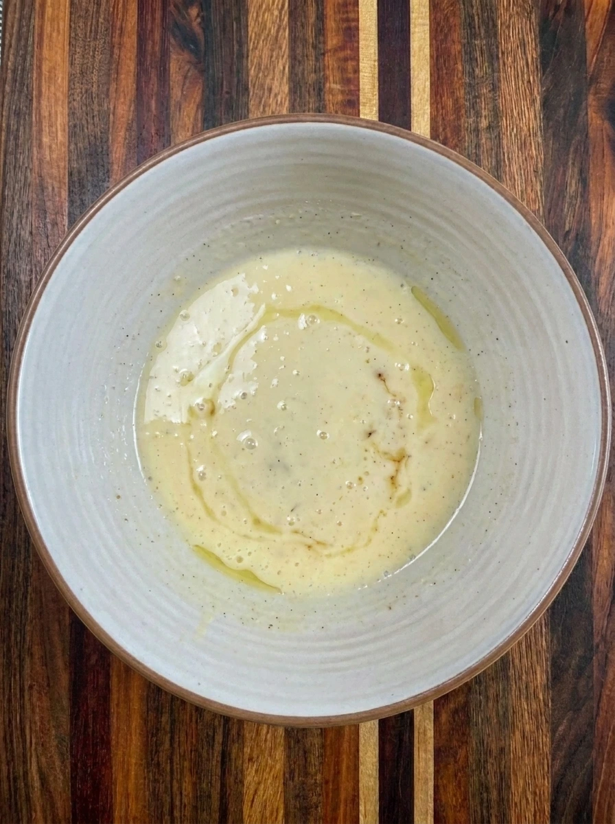 Wet batter for Apple Cinnamon Bread