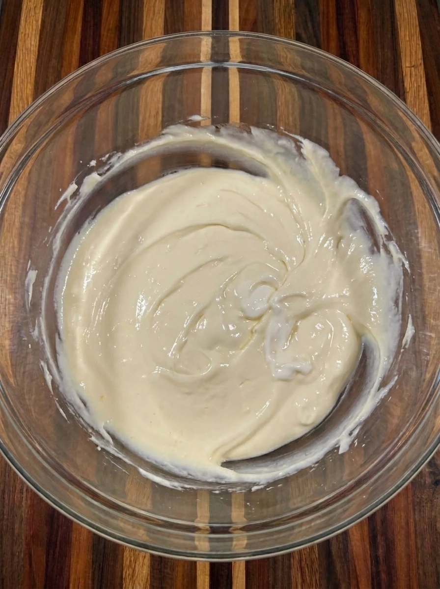 Creamy cheesecake filling for Apple Crisp Cheesecake Cups