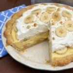 Homemade Banana Cream Pie with vanilla custard and whipped cream