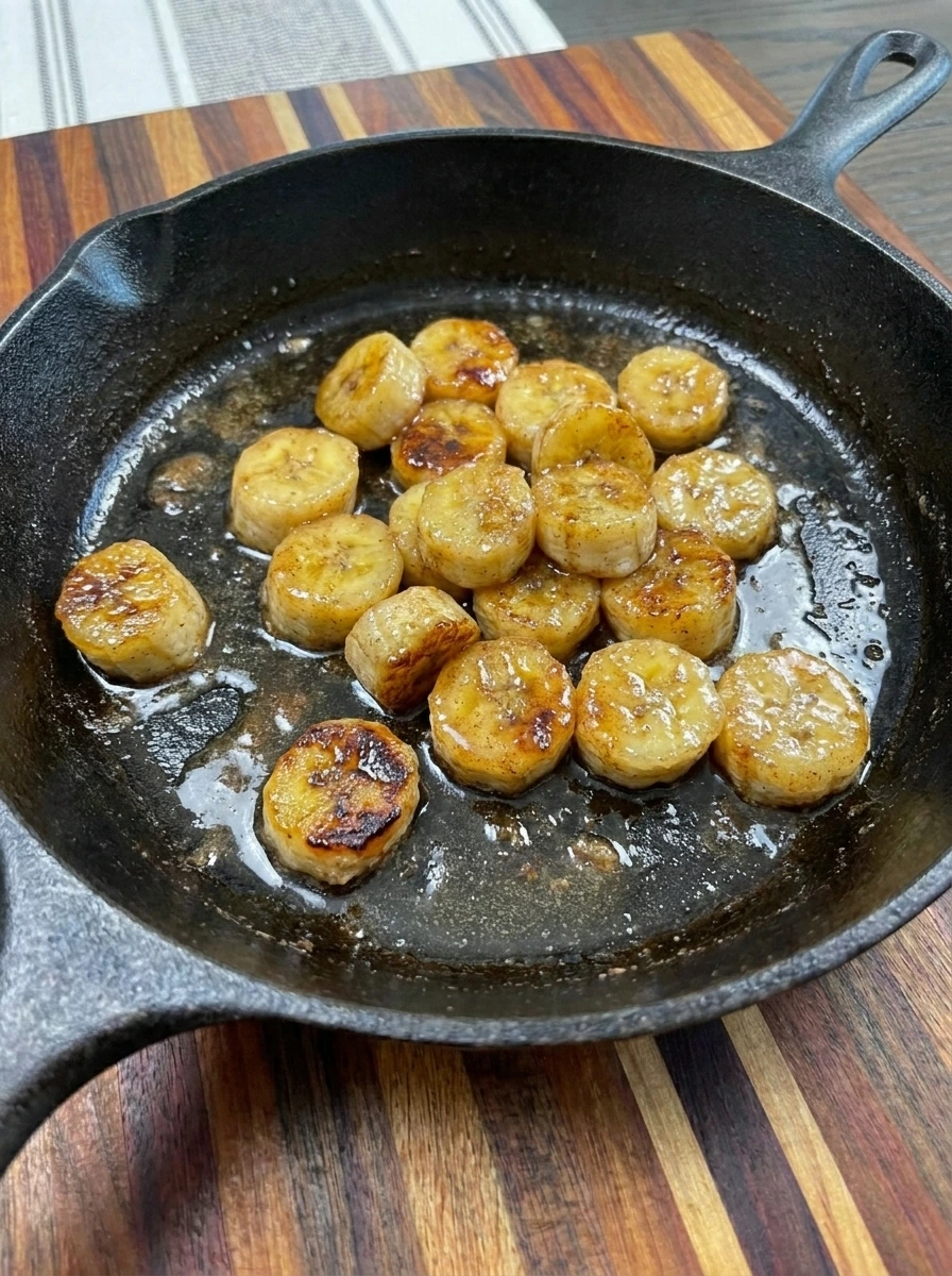 Golden caramelized bananas for Banana Rice Bowl