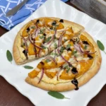 Butternut Squash Flatbread with roasted squash and melted cheese