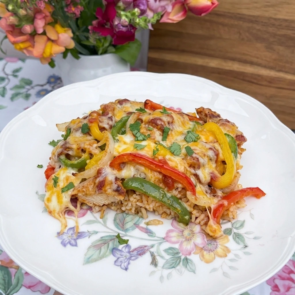 Single serving of Chicken Fajita Casserole