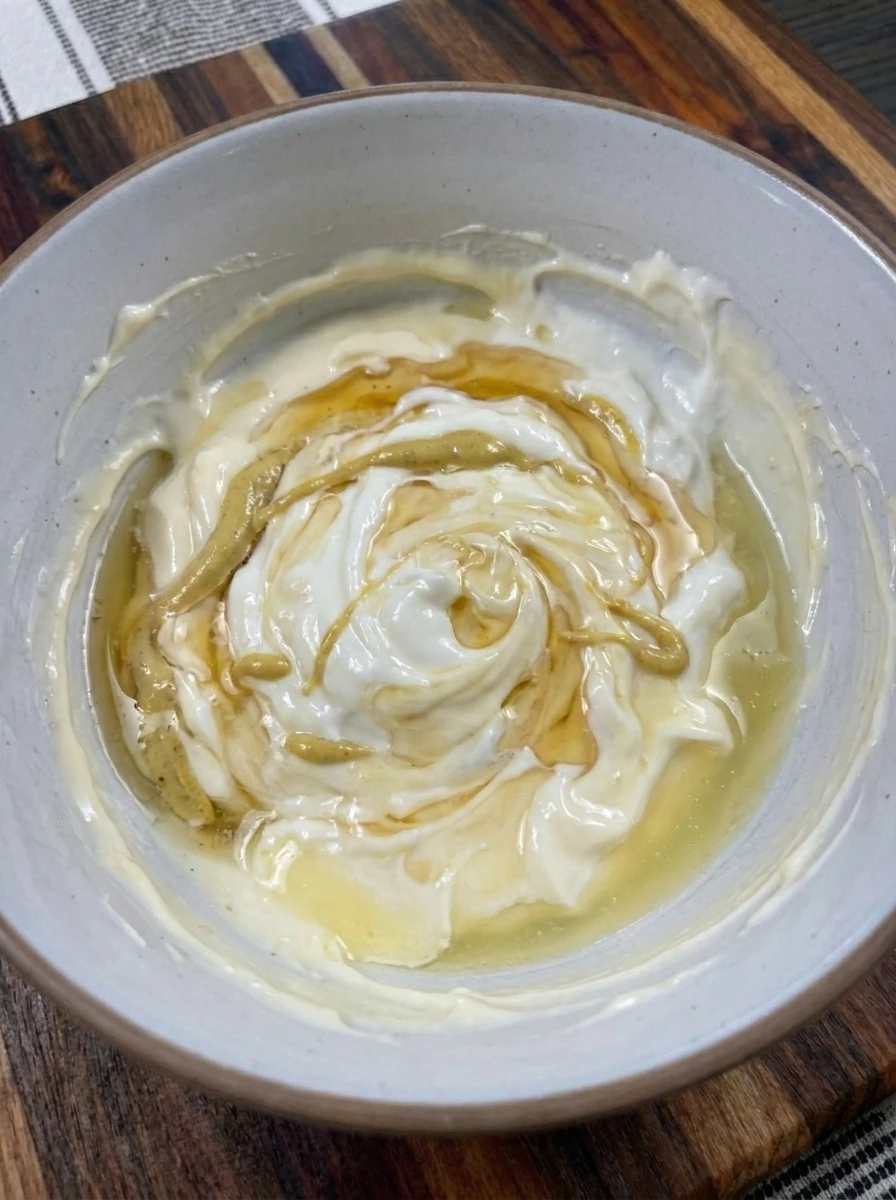 Creamy dressing mixed for Cranberry Chicken Salad