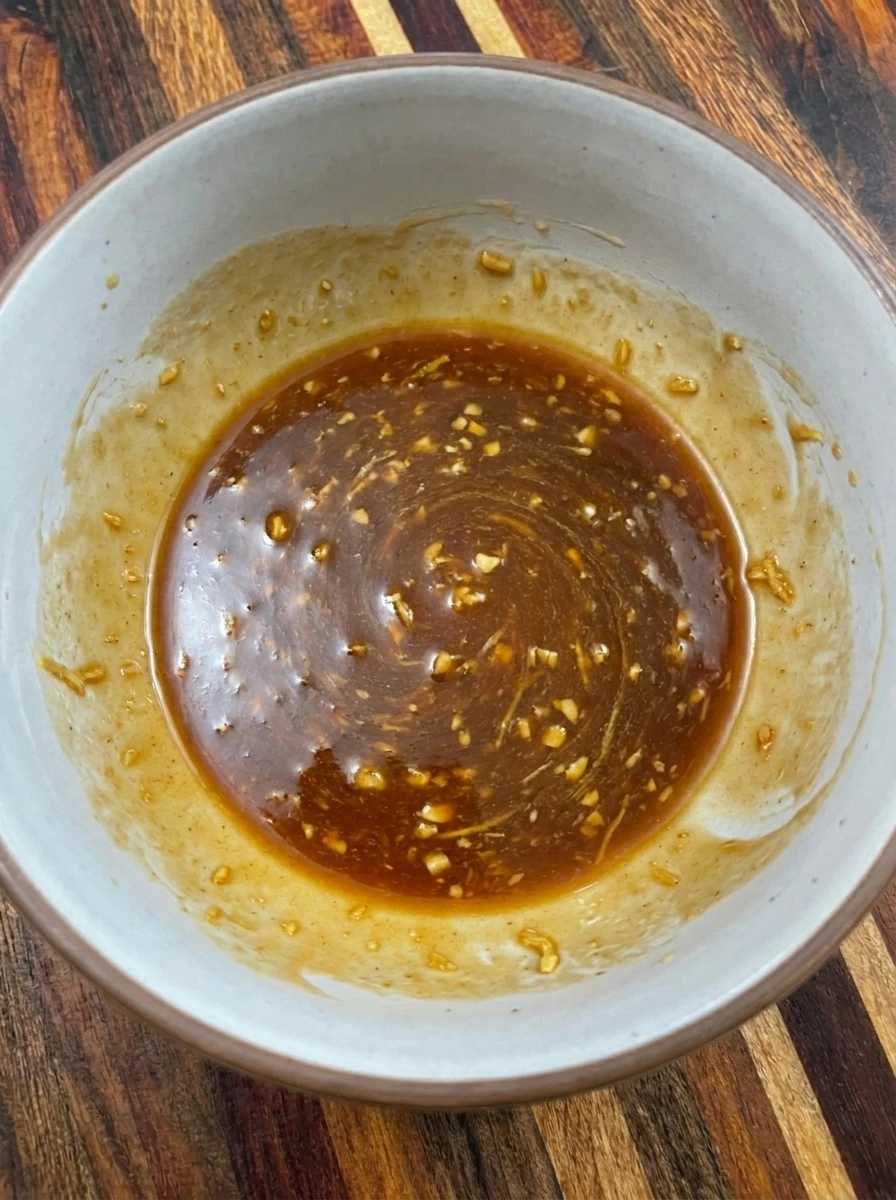 Soy sauce and honey mixture for Crockpot Sesame Chicken