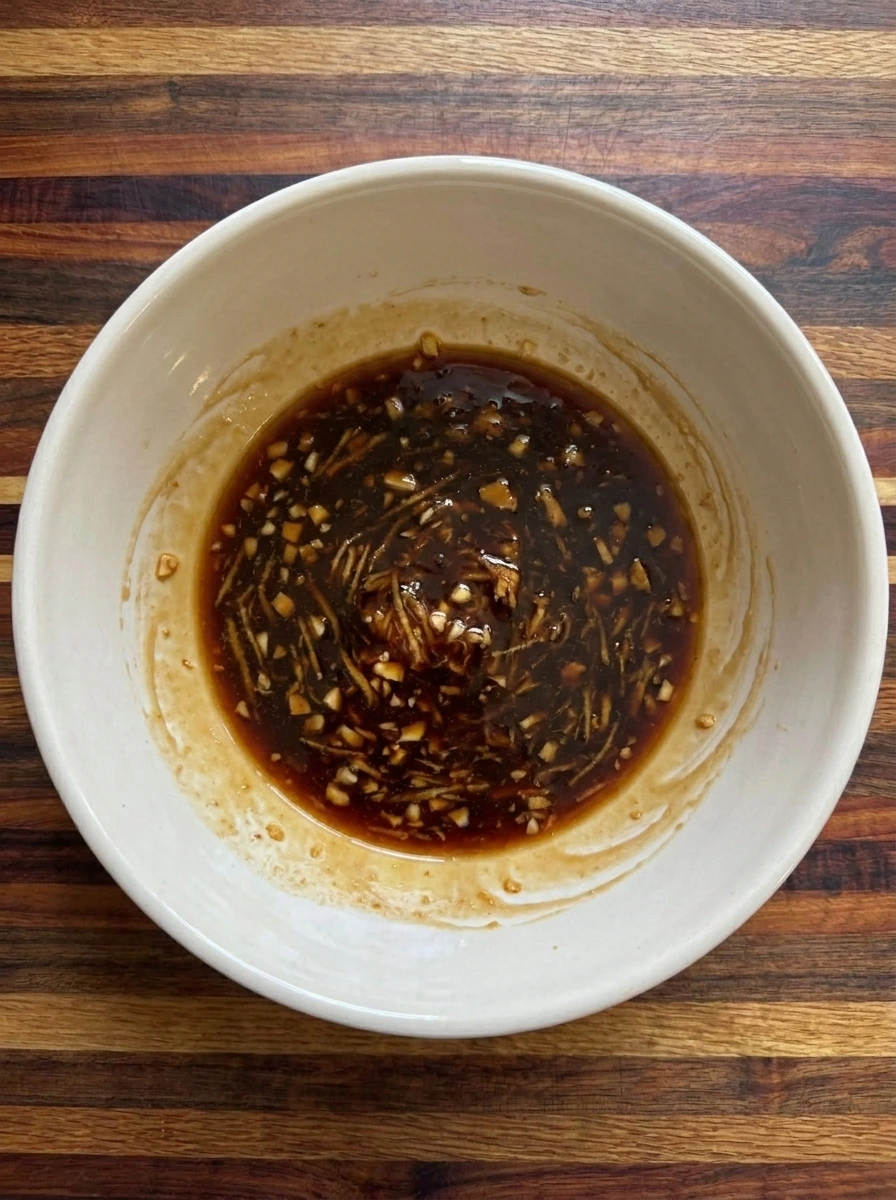 Homemade teriyaki sauce mixed for Crockpot Teriyaki Chicken