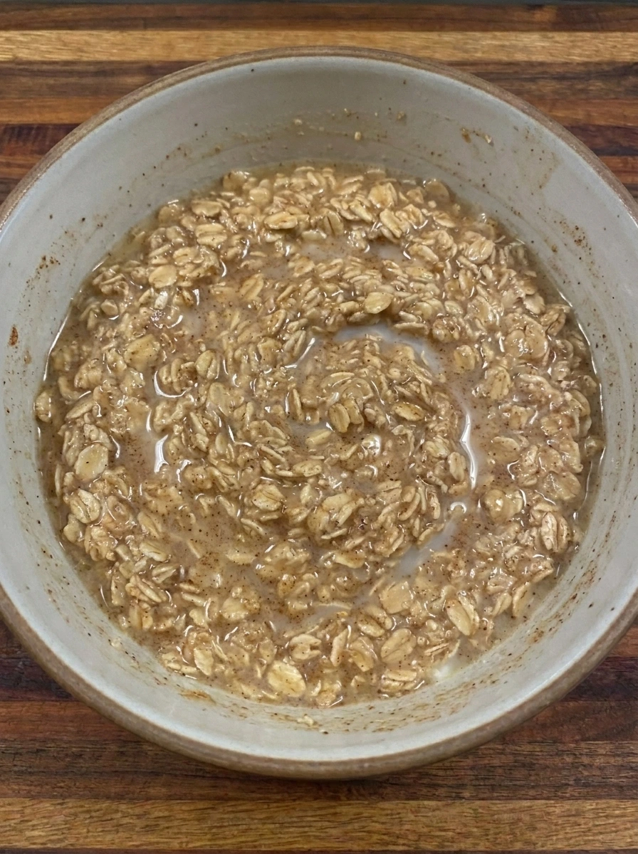 Creamy oat mixture for Fig Oatmeal Bake