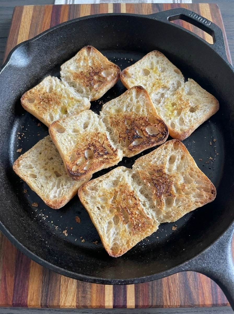 Golden toasted ciabatta halves for Fig Prosciutto Sandwich