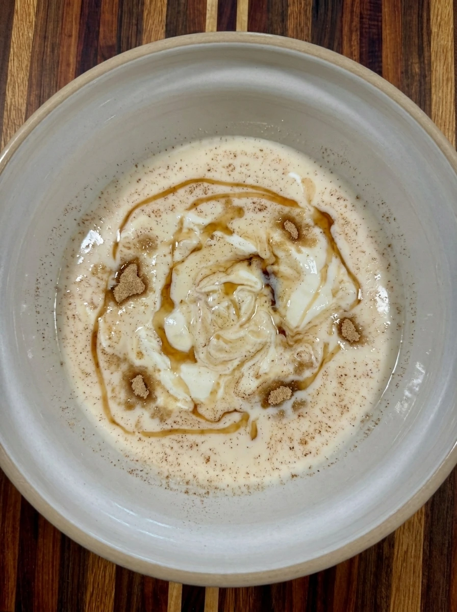 Maple yogurt mixture for Maple Brown Sugar Overnight Oats