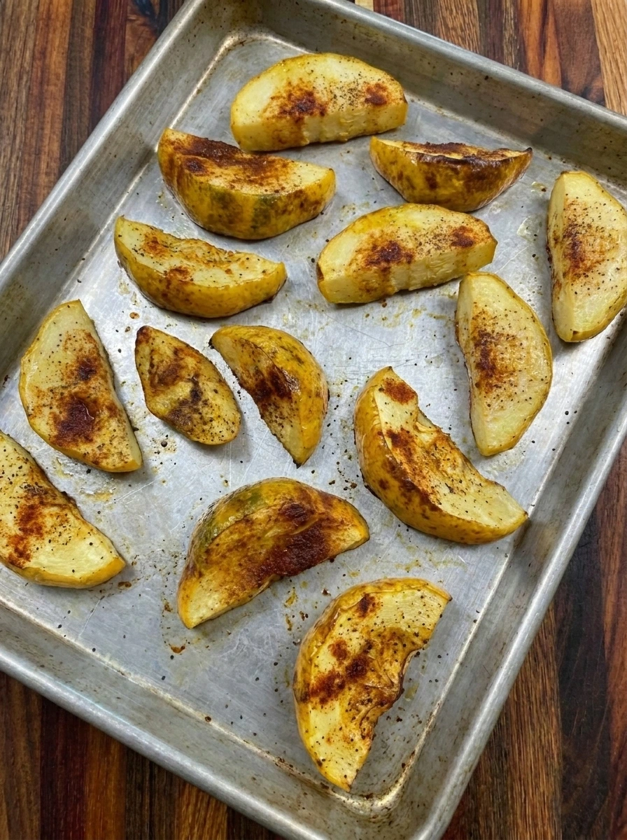 Roasted patty pan squash with golden browned edges