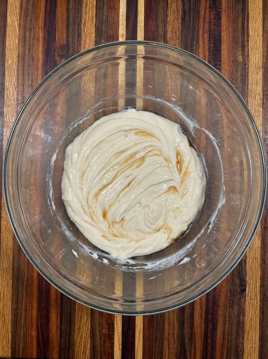 Cream cheese filling mixed for Pumpkin Cheesecake Cookies