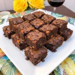 Fudgy Sweet Potato Brownies with crackled chocolate tops