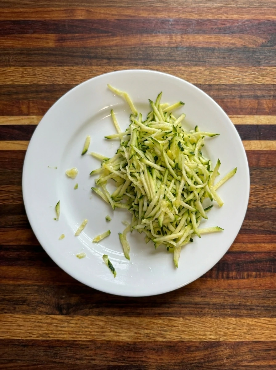 Finely shredded zucchini for moist cupcakes