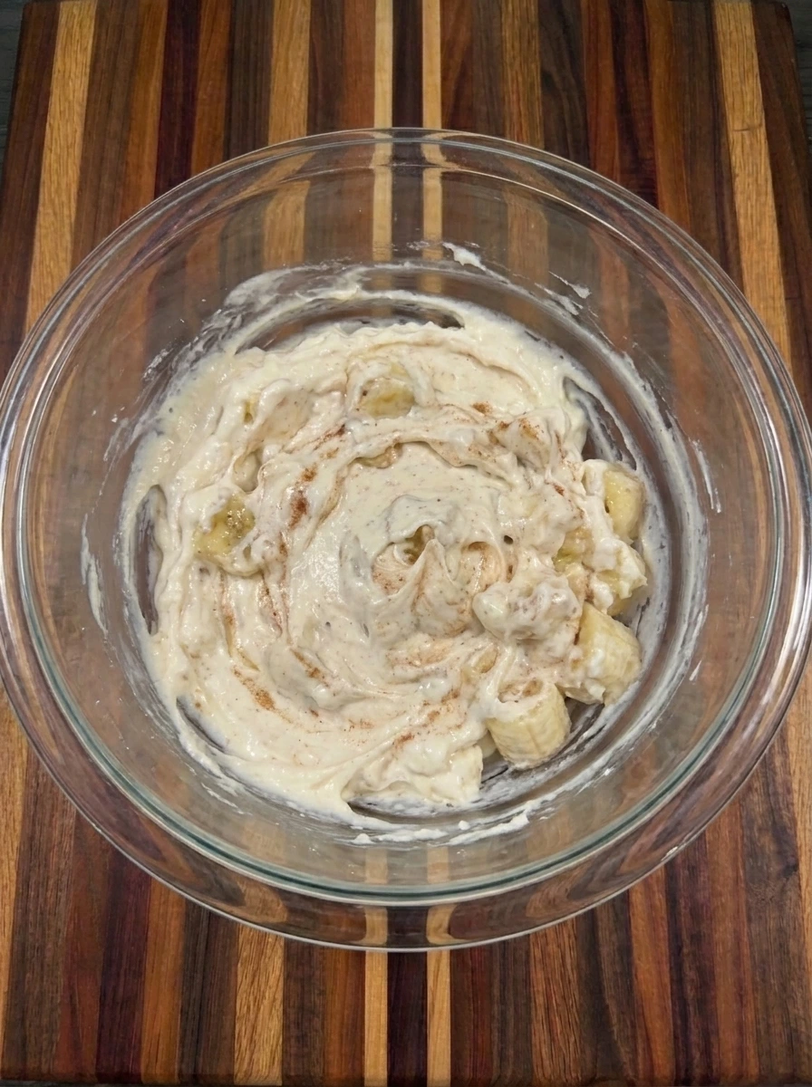 Step 2 for making Banana Cream Cheese Bites