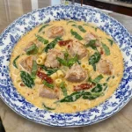 Creamy Marry Me Chicken Soup with chicken pasta spinach and sun dried tomatoes