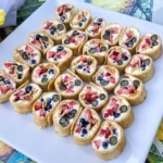 No Bake Cheesecake Sushi Rolls with berry cheesecake filling