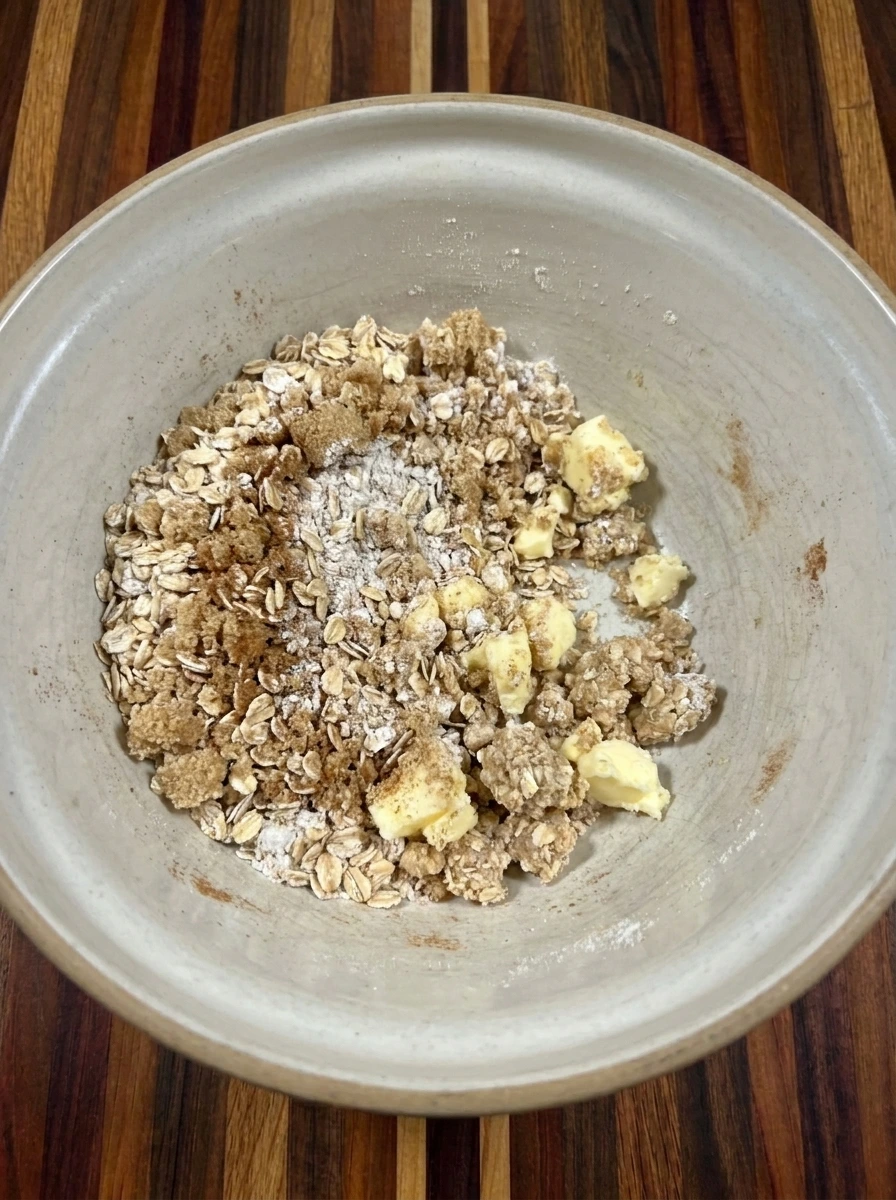 Oat crisp topping for Apple Crisp Mini Cheesecakes