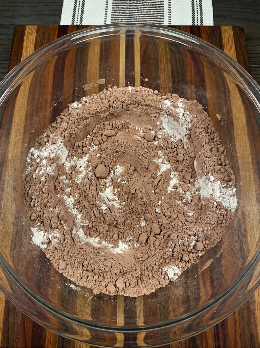 Cocoa dry mixture for Double Chocolate Pumpkin Bread