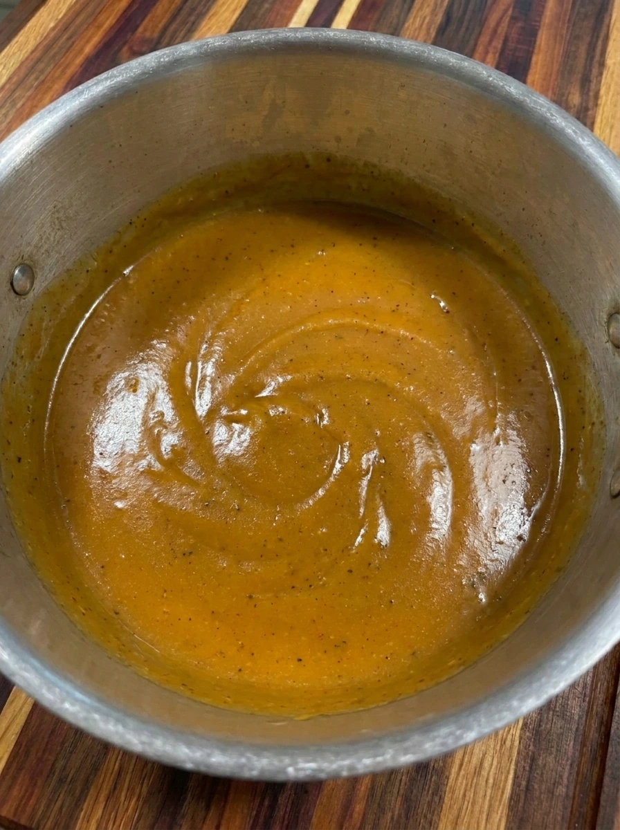 Smooth pumpkin sauce base for Pumpkin Mac and Cheese