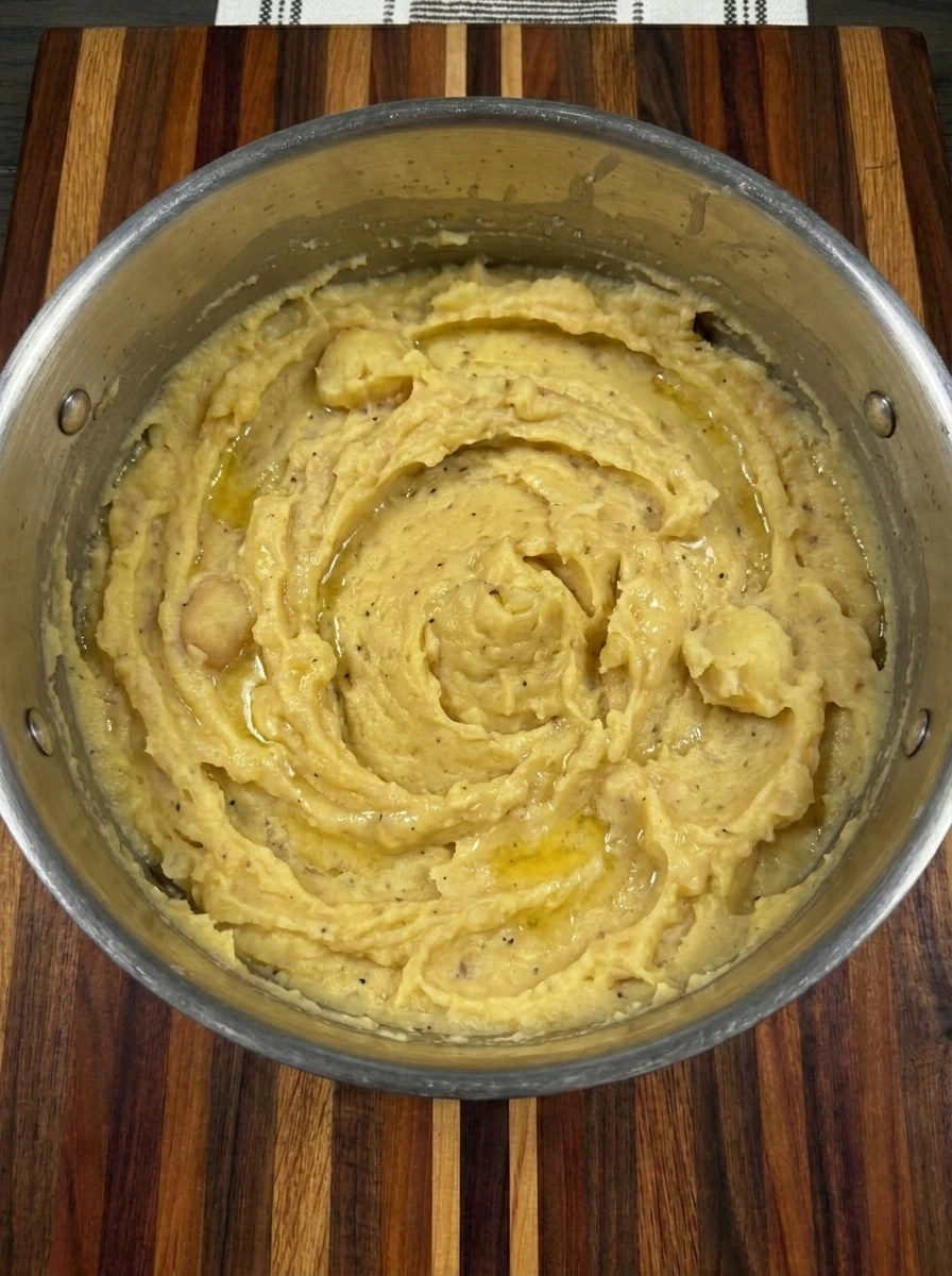 Creamy Mashed Potatoes mixed with butter and milk